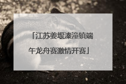 江苏姜堰溱潼镇端午龙舟赛激情开赛