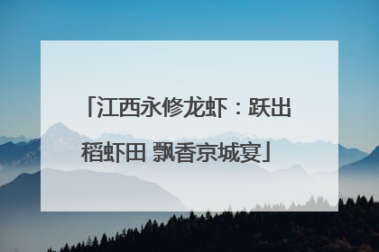 江西永修龙虾：跃出稻虾田 飘香京城宴