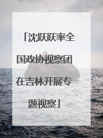 沈跃跃率全国政协视察团在吉林开展专题视察