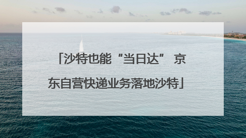 沙特也能“当日达” 京东自营快递业务落地沙特