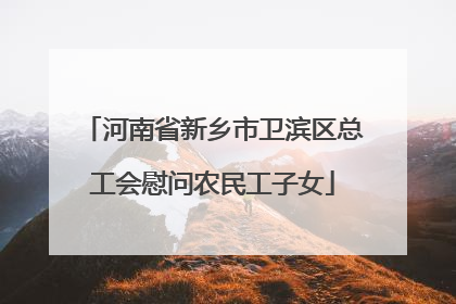 河南省新乡市卫滨区总工会慰问农民工子女