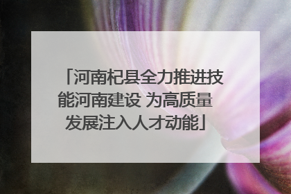 河南杞县全力推进技能河南建设 为高质量发展注入人才动能
