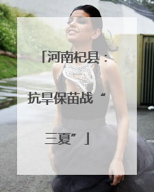 河南杞县：抗旱保苗战“三夏”