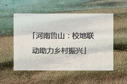 河南鲁山：校地联动助力乡村振兴