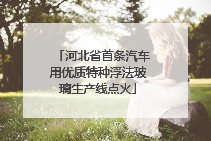河北省首条汽车用优质特种浮法玻璃生产线点火
