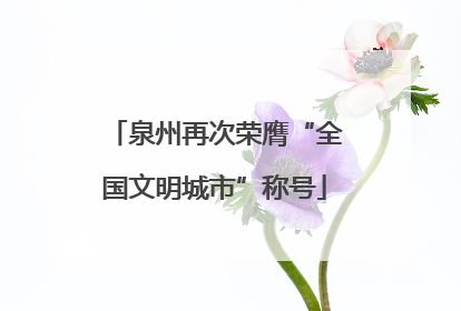 泉州再次荣膺“全国文明城市”称号