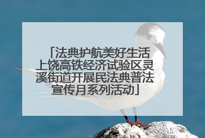 法典护航美好生活 上饶高铁经济试验区灵溪街道开展民法典普法宣传月系列活动