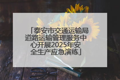 泰安市交通运输局道路运输管理服务中心开展2025年安全生产应急演练