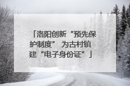 洛阳创新“预先保护制度” 为古村镇建“电子身份证”