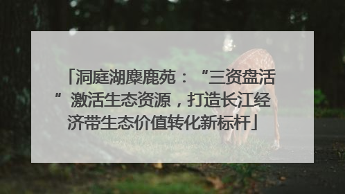 洞庭湖麋鹿苑：“三资盘活”激活生态资源，打造长江经济带生态价值转化新标杆