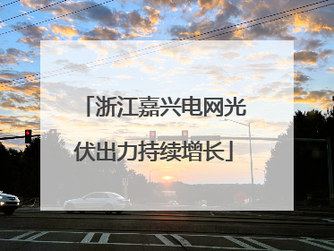 浙江嘉兴电网光伏出力持续增长