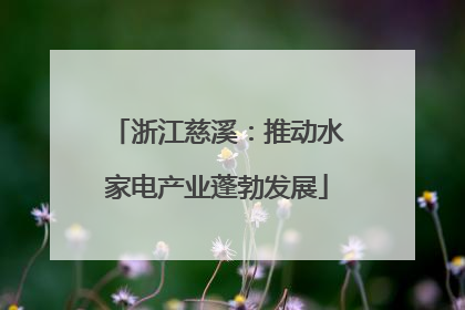 浙江慈溪：推动水家电产业蓬勃发展
