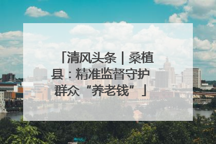 清风头条｜桑植县：精准监督守护群众“养老钱”