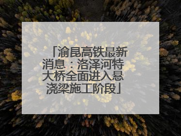 渝昆高铁最新消息：洛泽河特大桥全面进入悬浇梁施工阶段