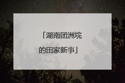 湖南团洲垸的田家新事