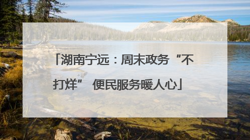 湖南宁远：周末政务“不打烊” 便民服务暖人心