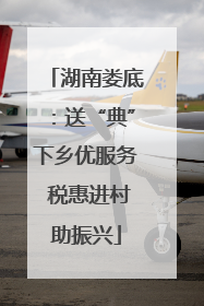湖南娄底：送“典”下乡优服务 税惠进村助振兴