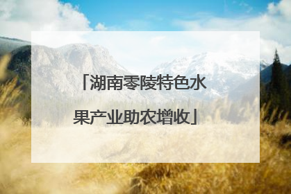 湖南零陵特色水果产业助农增收