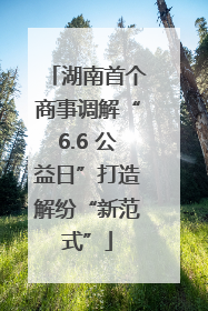 湖南首个商事调解“6.6 公益日”打造解纷“新范式”