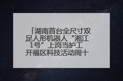 湖南首台全尺寸双足人形机器人“湘江1号”上岗当护工 开福区科技活动周十大科创项目签约