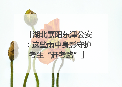 湖北襄阳东津公安：这些雨中身影守护考生“赶考路”