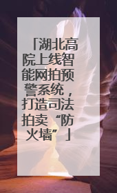 湖北高院上线智能网拍预警系统，打造司法拍卖“防火墙”