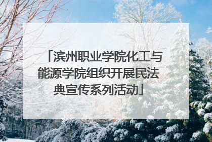 滨州职业学院化工与能源学院组织开展民法典宣传系列活动