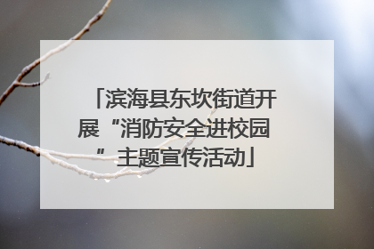 滨海县东坎街道开展“消防安全进校园”主题宣传活动