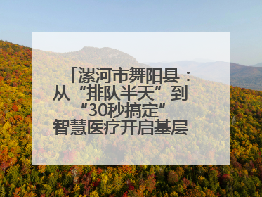 漯河市舞阳县：从“排队半天”到“30秒搞定” 智慧医疗开启基层医院体检新模式