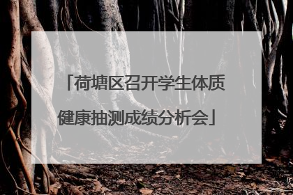荷塘区召开学生体质健康抽测成绩分析会