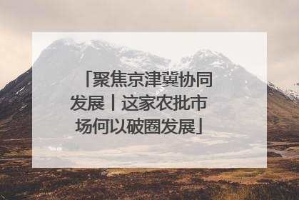 聚焦京津冀协同发展丨这家农批市场何以破圈发展