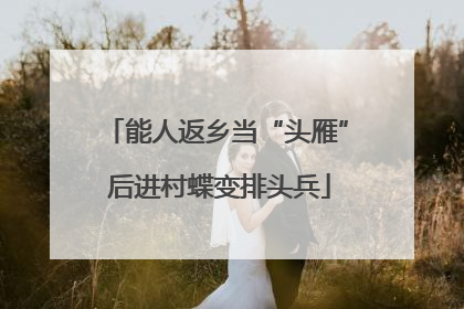 能人返乡当“头雁” 后进村蝶变排头兵