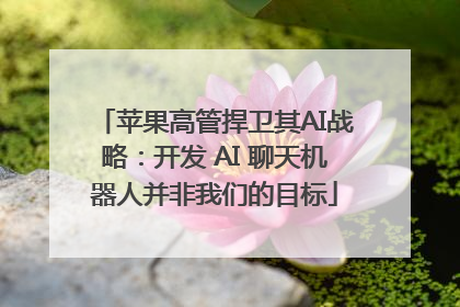 苹果高管捍卫其AI战略：开发 AI 聊天机器人并非我们的目标