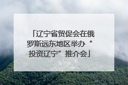 辽宁省贸促会在俄罗斯远东地区举办“投资辽宁”推介会
