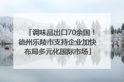 调味品出口70余国！德州乐陵市支持企业加快布局多元化国际市场