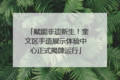 赋能非遗新生！奎文区手造展示体验中心正式揭牌运行