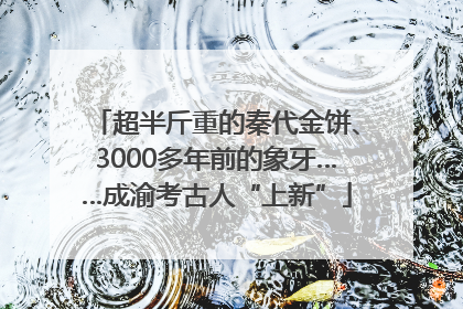超半斤重的秦代金饼、3000多年前的象牙……成渝考古人“上新”