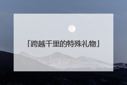 跨越千里的特殊礼物