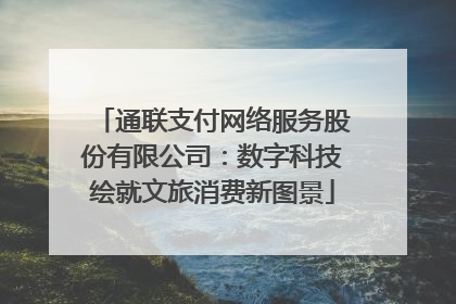 通联支付网络服务股份有限公司：数字科技绘就文旅消费新图景