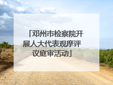 邓州市检察院开展人大代表观摩评议庭审活动