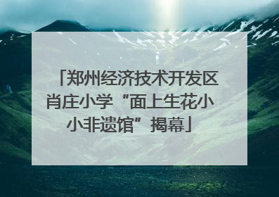 郑州经济技术开发区肖庄小学“面上生花小小非遗馆”揭幕