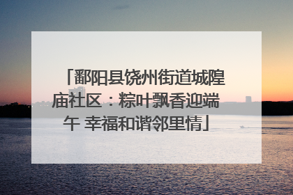 鄱阳县饶州街道城隍庙社区：粽叶飘香迎端午 幸福和谐邻里情