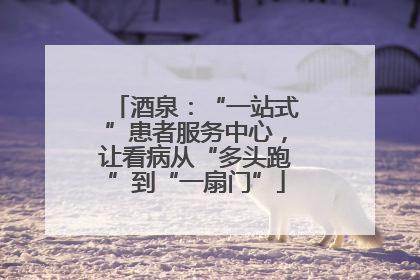 酒泉：“一站式”患者服务中心，让看病从“多头跑”到“一扇门”