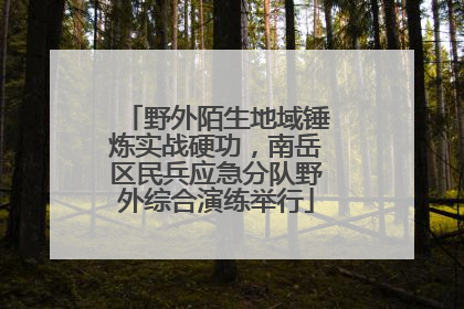 野外陌生地域锤炼实战硬功，南岳区民兵应急分队野外综合演练举行