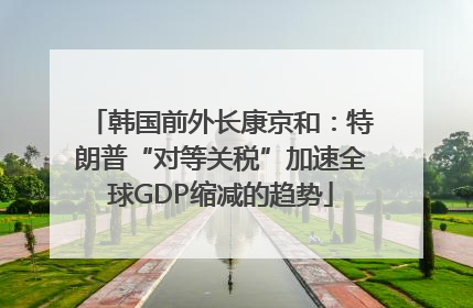 韩国前外长康京和：特朗普“对等关税”加速全球GDP缩减的趋势
