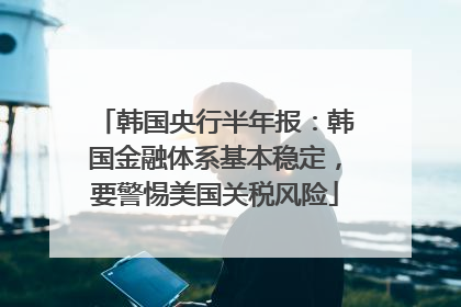 韩国央行半年报：韩国金融体系基本稳定，要警惕美国关税风险