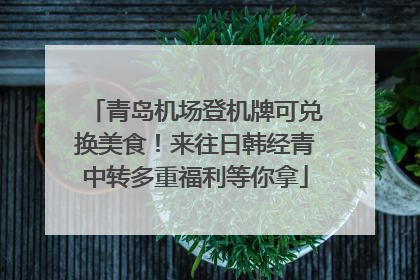 青岛机场登机牌可兑换美食！来往日韩经青中转多重福利等你拿