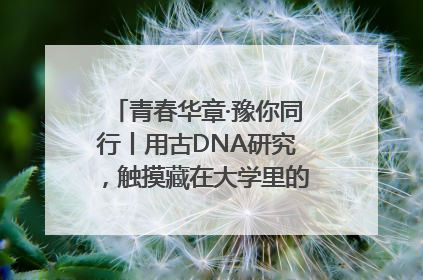 青春华章·豫你同行丨用古DNA研究，触摸藏在大学里的“上下五千年”