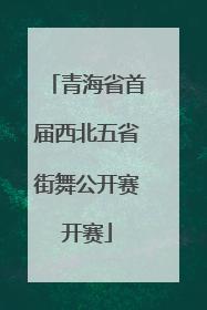 青海省首届西北五省街舞公开赛开赛