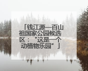 钱江源—百山祖国家公园候选区：“这是一个动植物乐园”